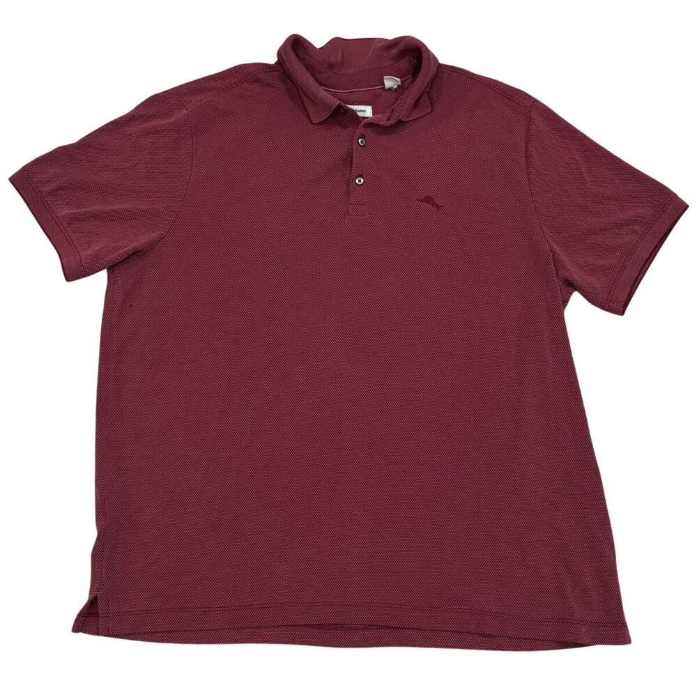 Tommy Bahama Marlin Logo Polo Shirt XL Tencel Modal Soft Knit Travel Golf Resort